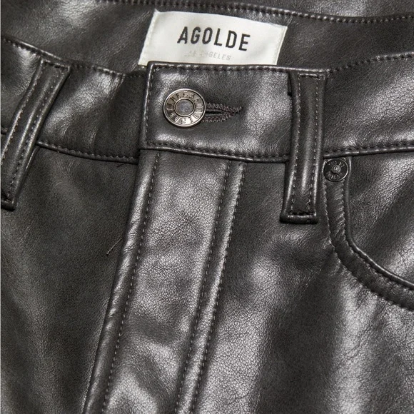 NWT Agolde Recycled Leather Sloane Jean. Sz 29 - Picture 7 of 7